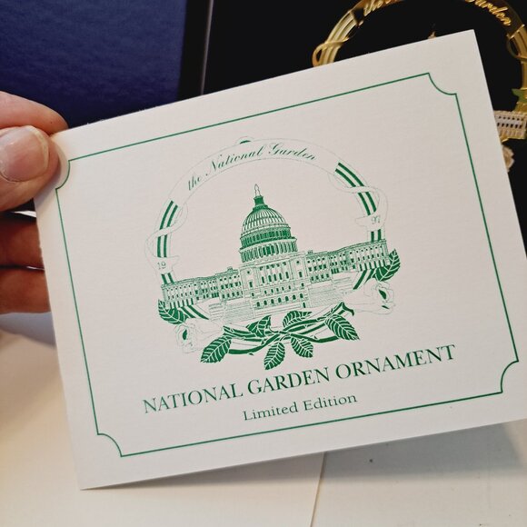 National Garden Ornament Limited Edition 1997 Gold Tone Ornament Vintage - Picture 5 of 5